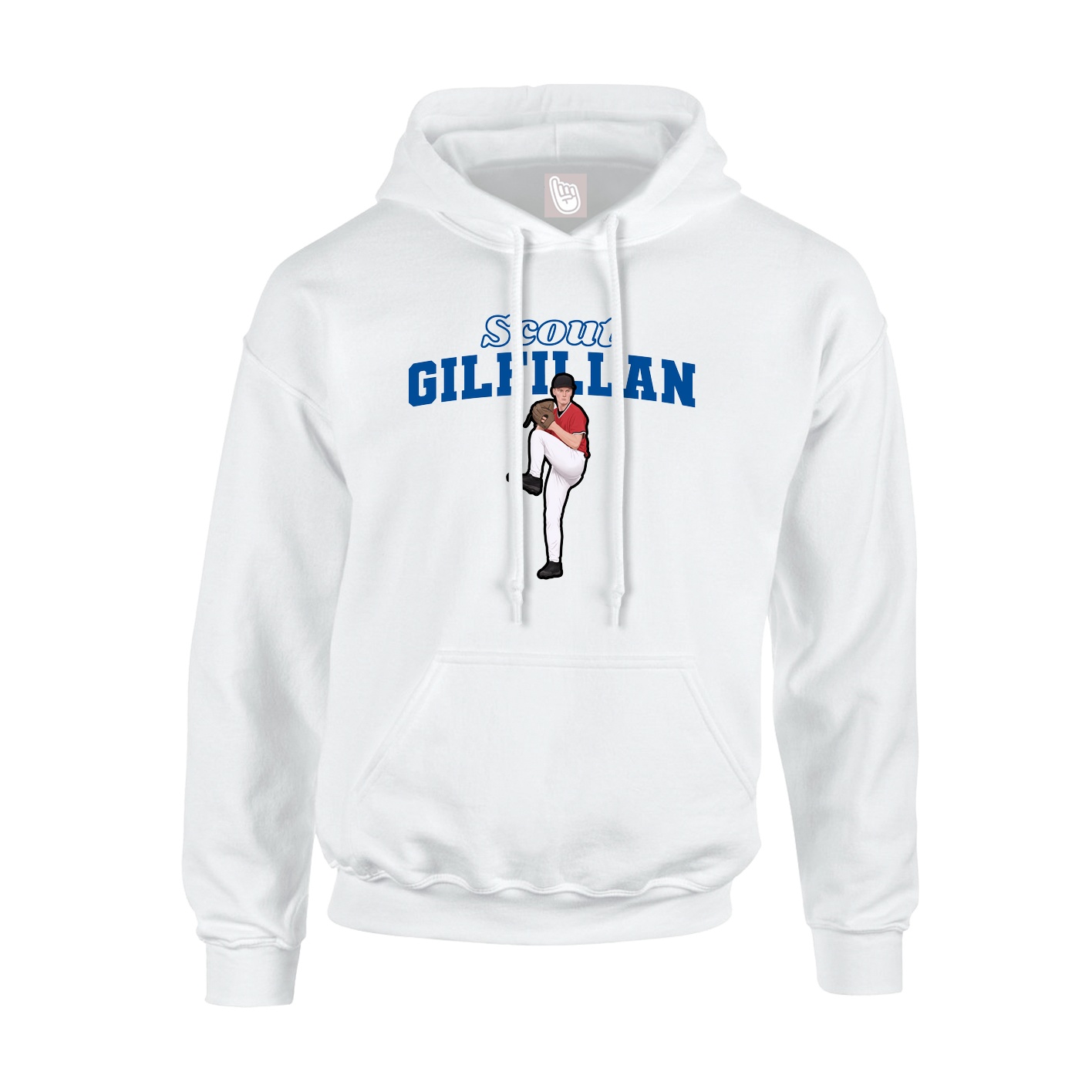Hoodie — Name Arch in White