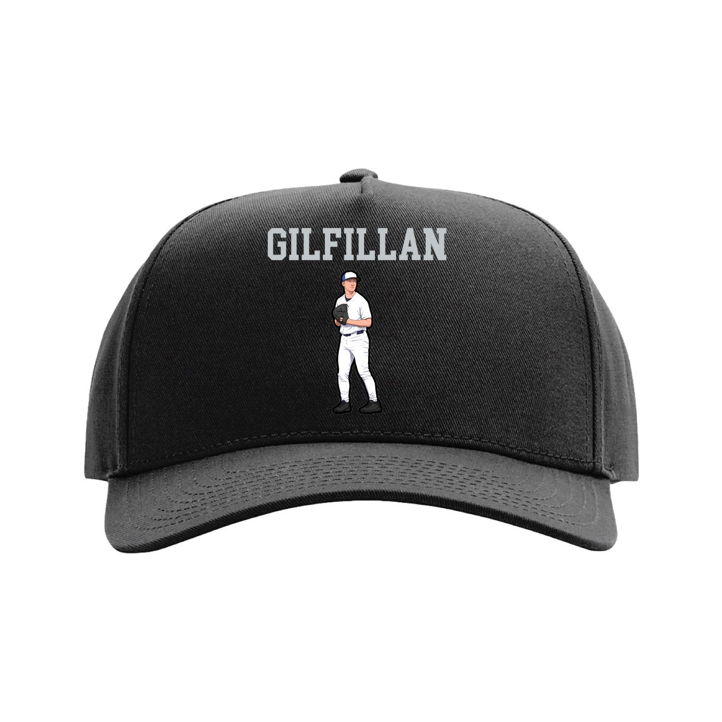 Full Fabric Five-Panel Champ Cap — Shirsey in Black