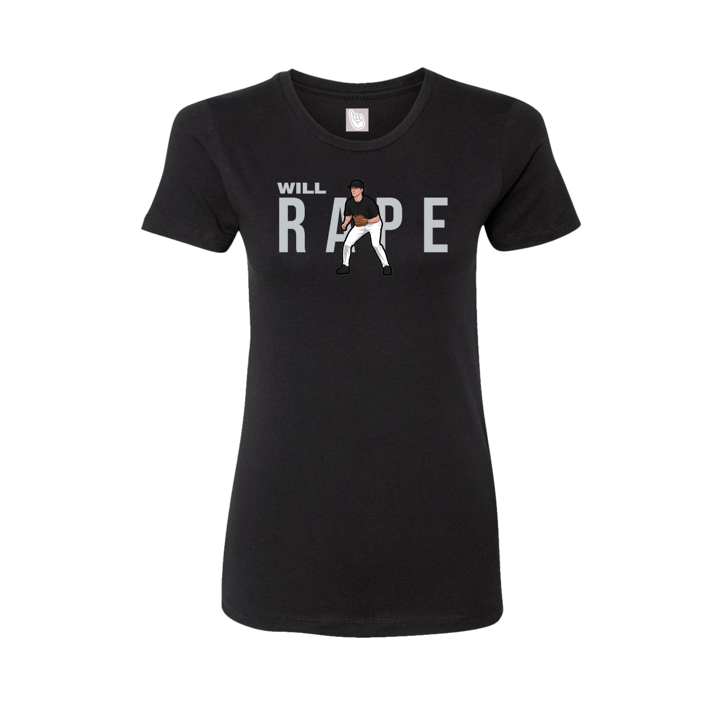Fitted Women's Tee — Player Name in Black