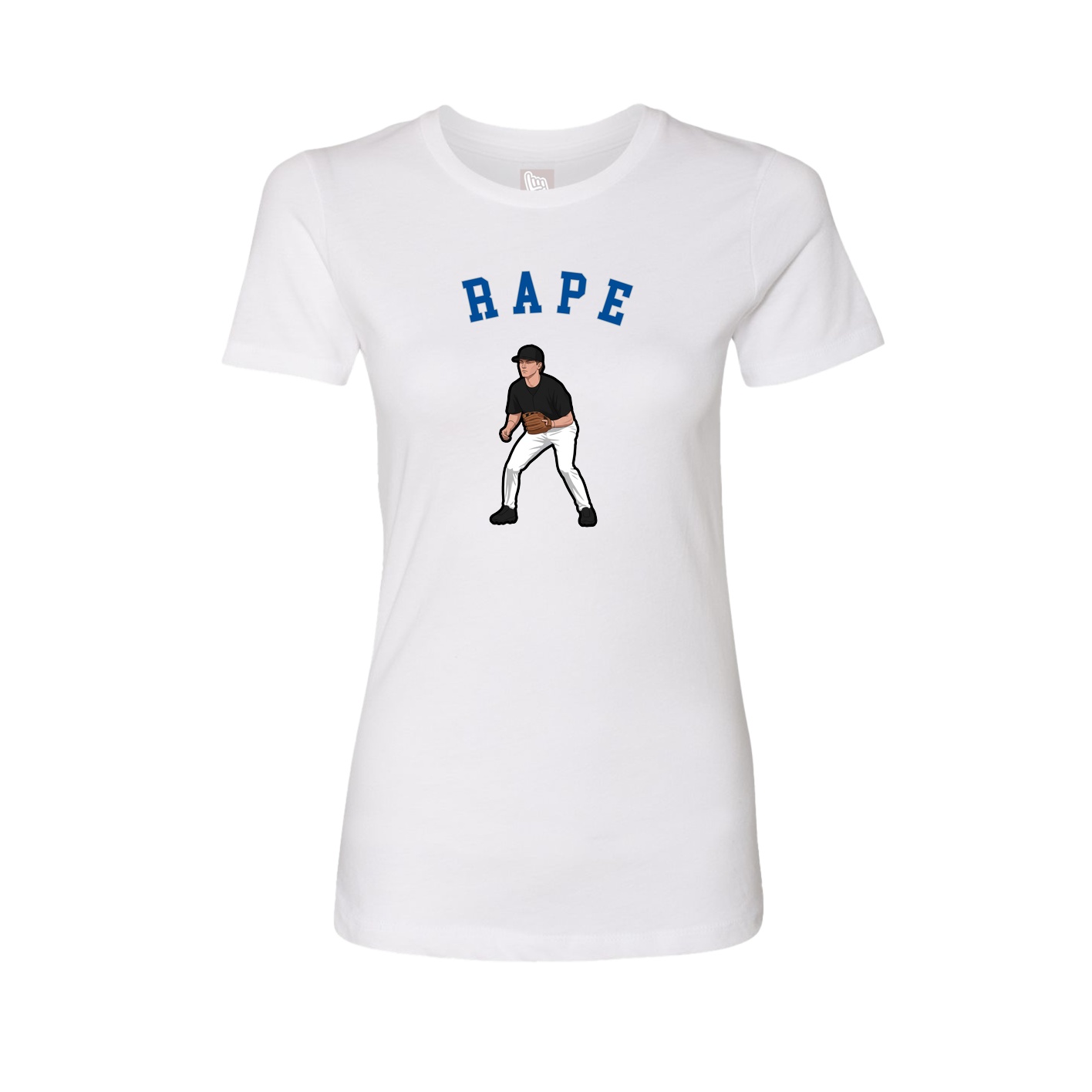 Fitted Women's Tee — Shirsey Arch in White