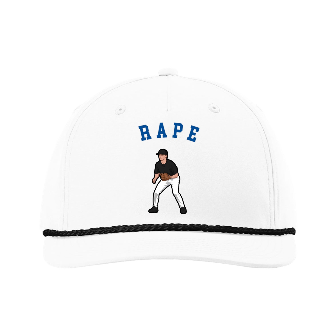 Five-Panel Classic Rope Cap — Shirsey Arch in White