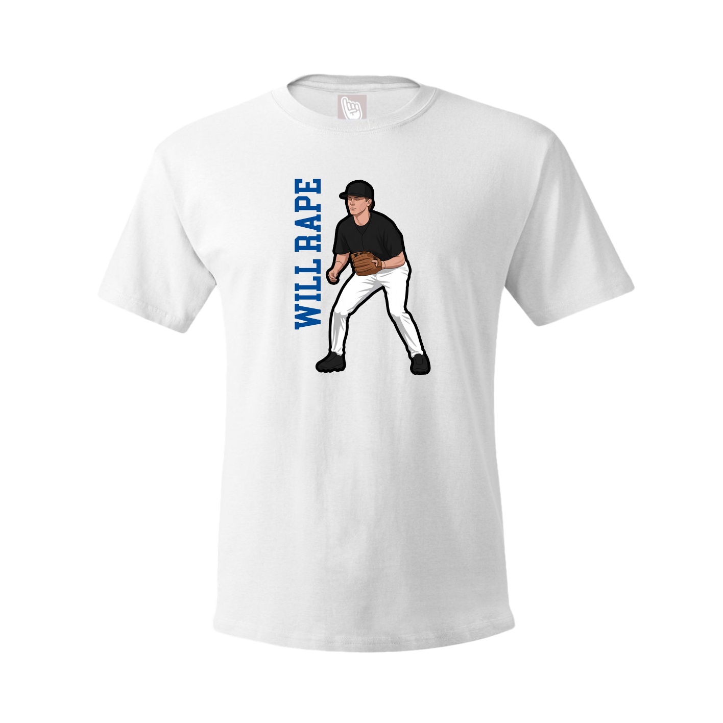 Youth Tee — Name Vertical in White