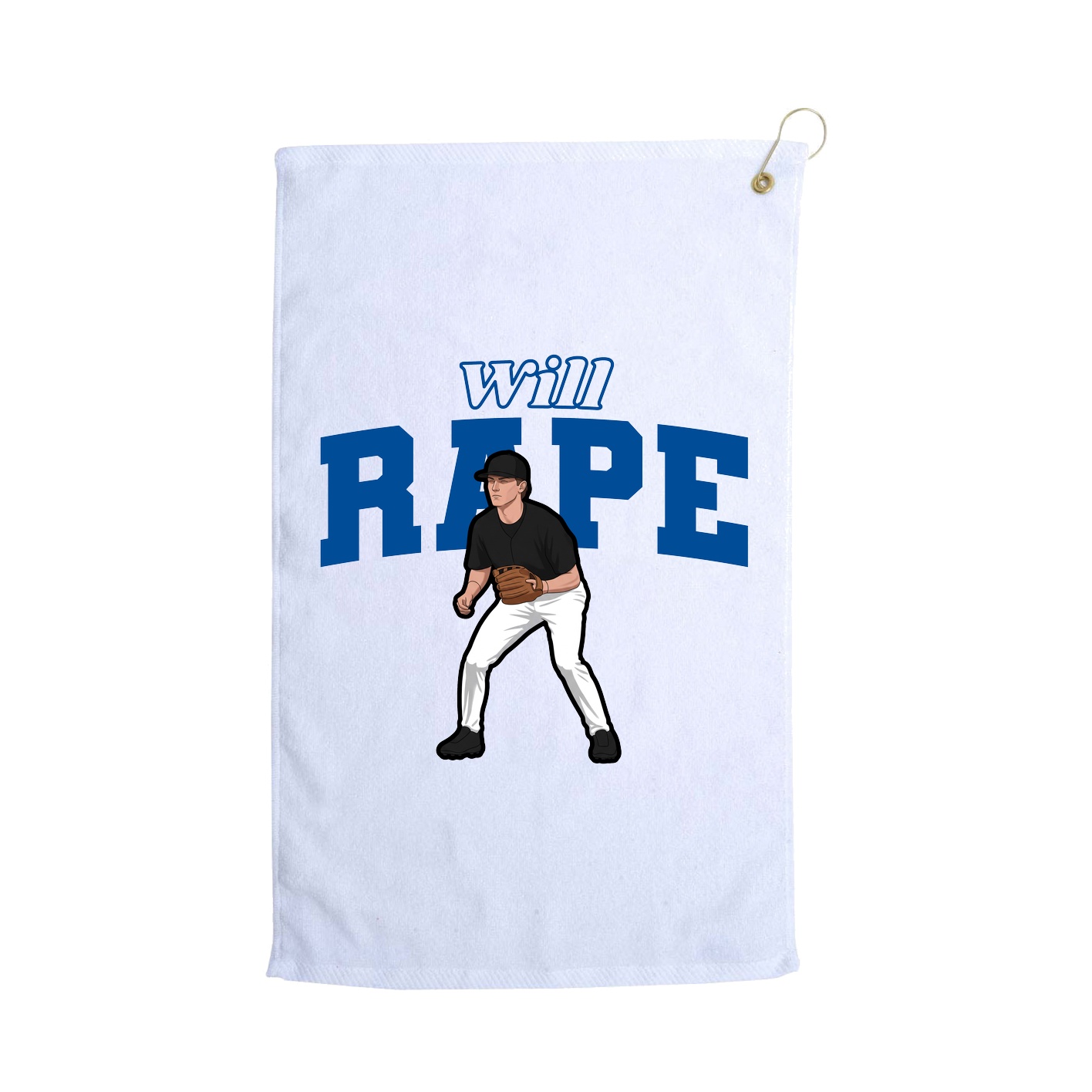 Golf Towel — Name Arch in White