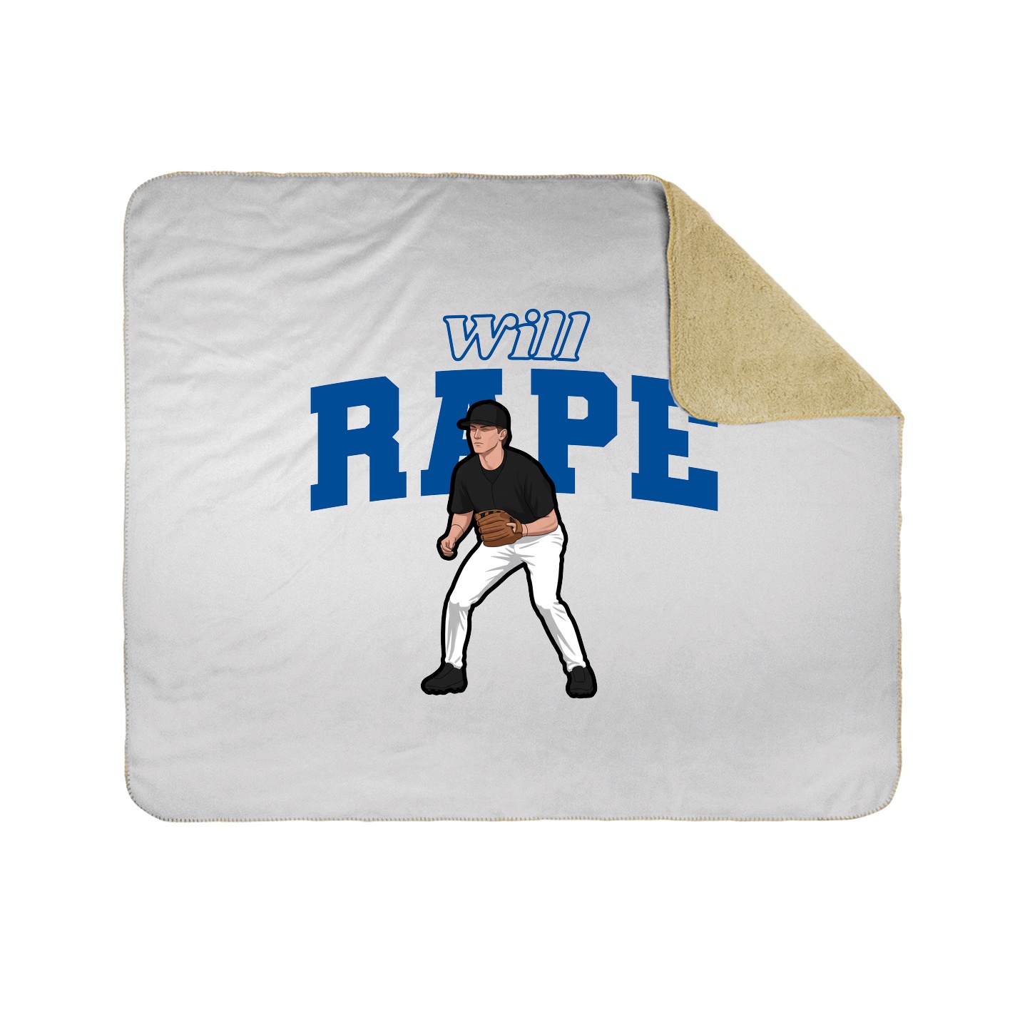 Throw Blanket — Name Arch in White