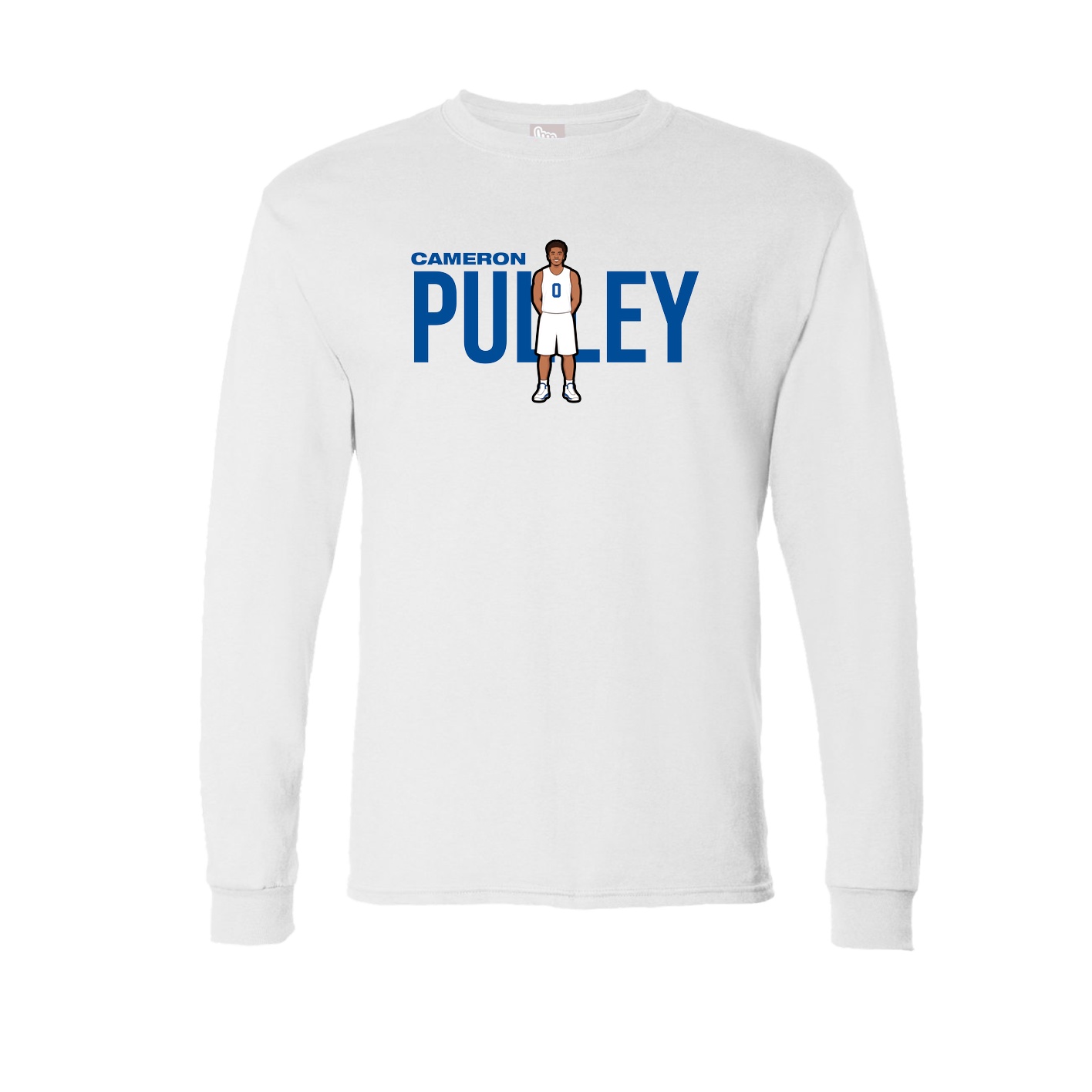 Long Sleeve Tee — Player Name in White