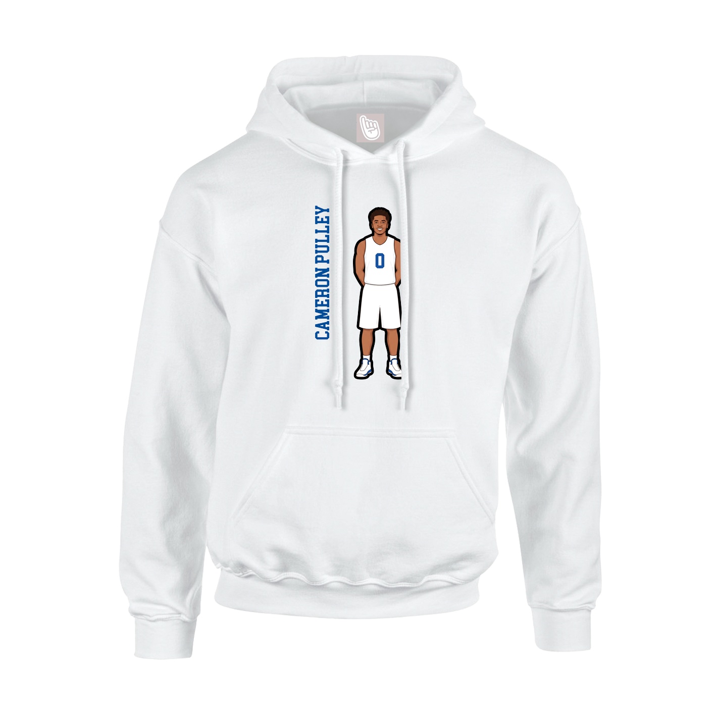 Hoodie — Name Vertical in White