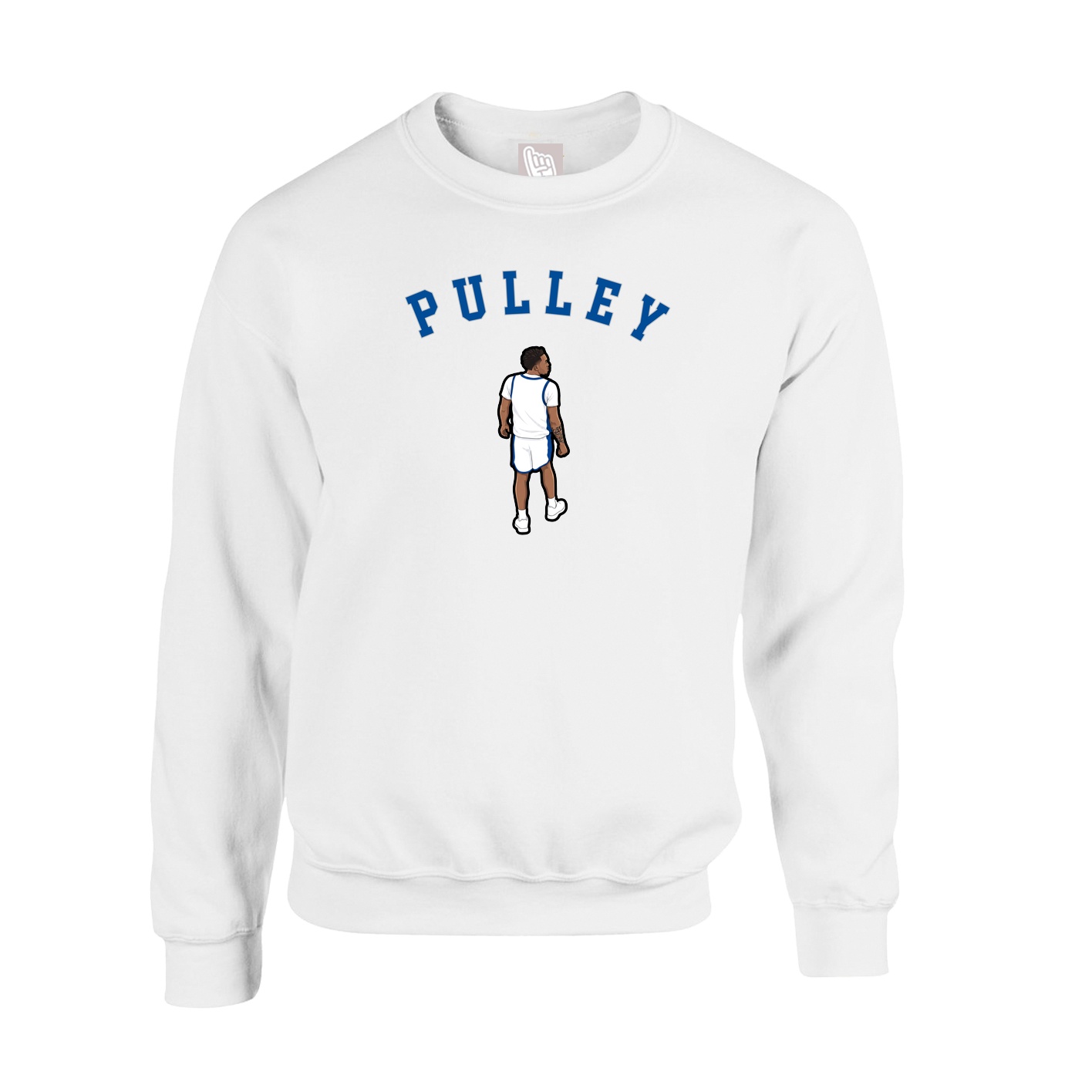 Fleece Crew — Shirsey Arch in White