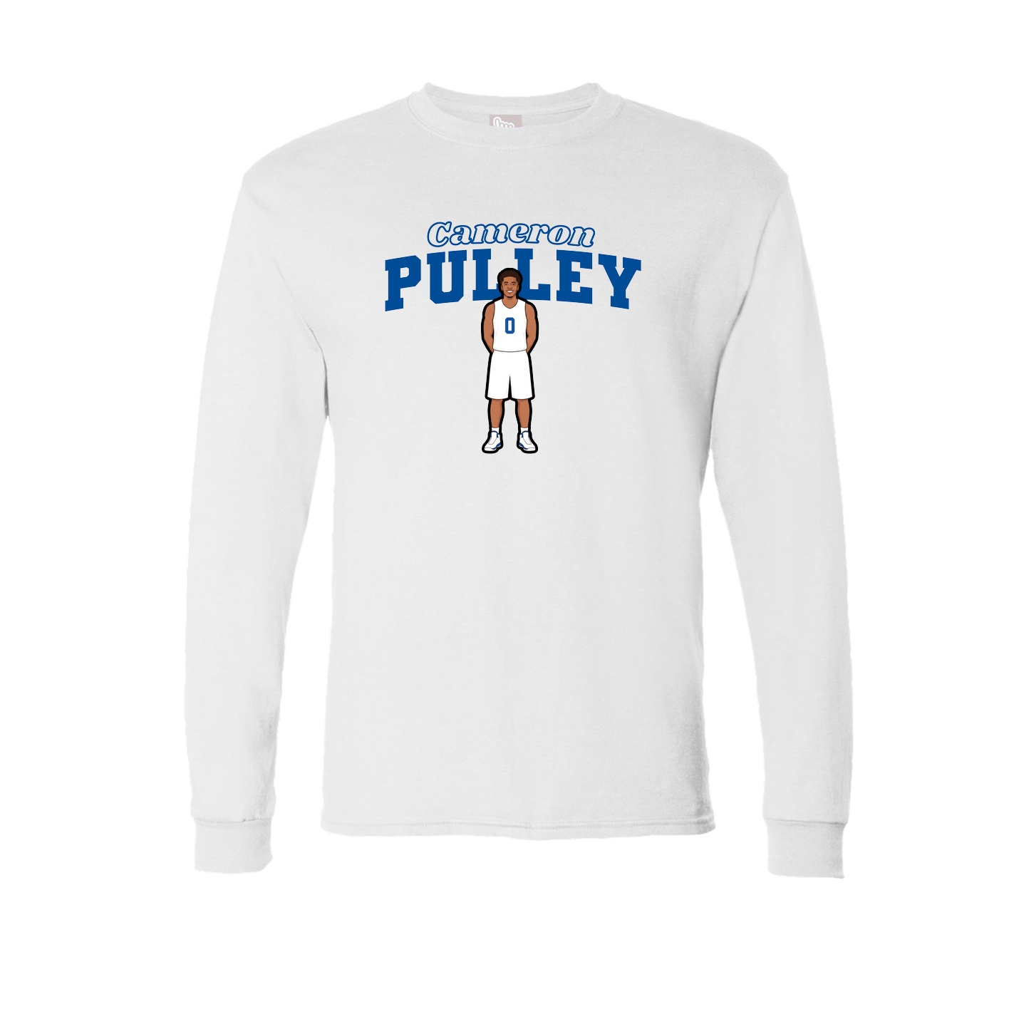Long Sleeve Tee — Name Arch in White