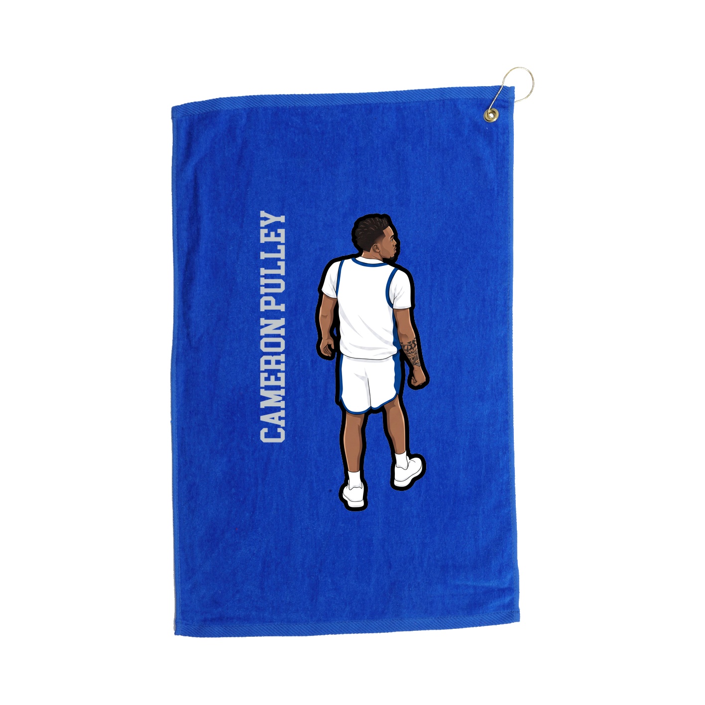 Golf Towel — Name Vertical in Royal