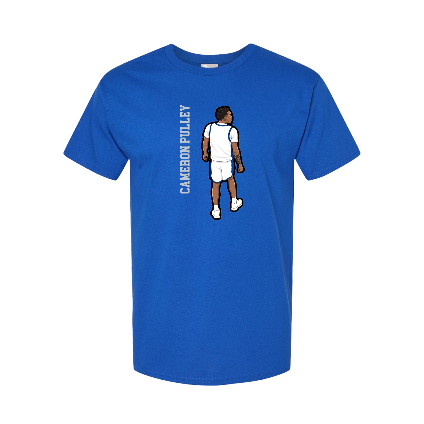 Youth Tee — Name Vertical in Royal