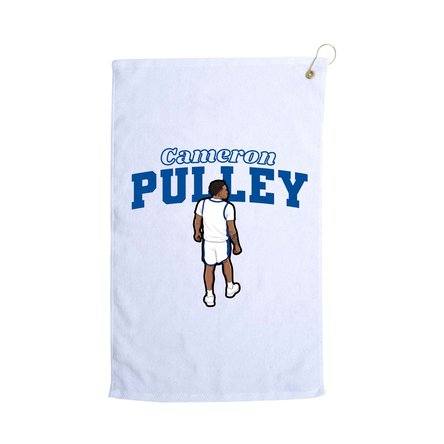 Golf Towel — Name Arch in White