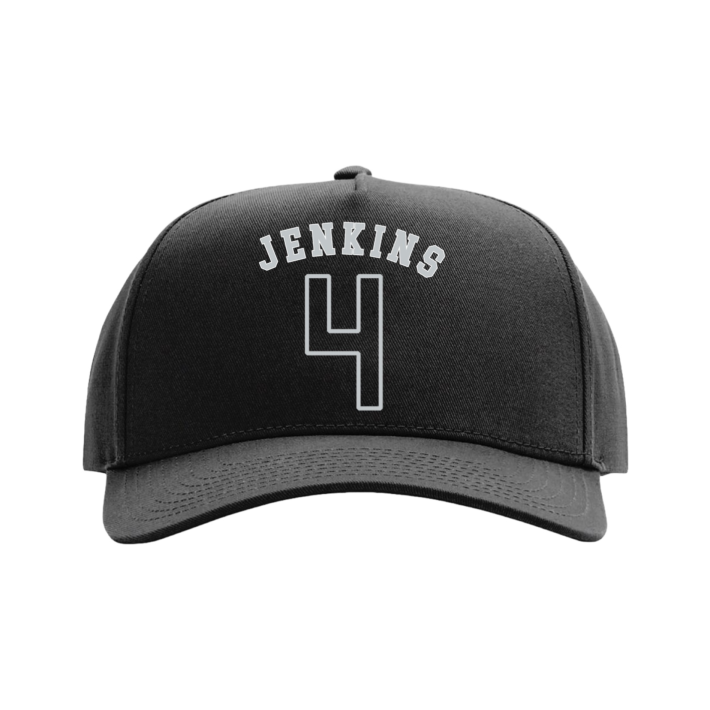Full Fabric Five-Panel Champ Cap — Shirsey Arch in Black