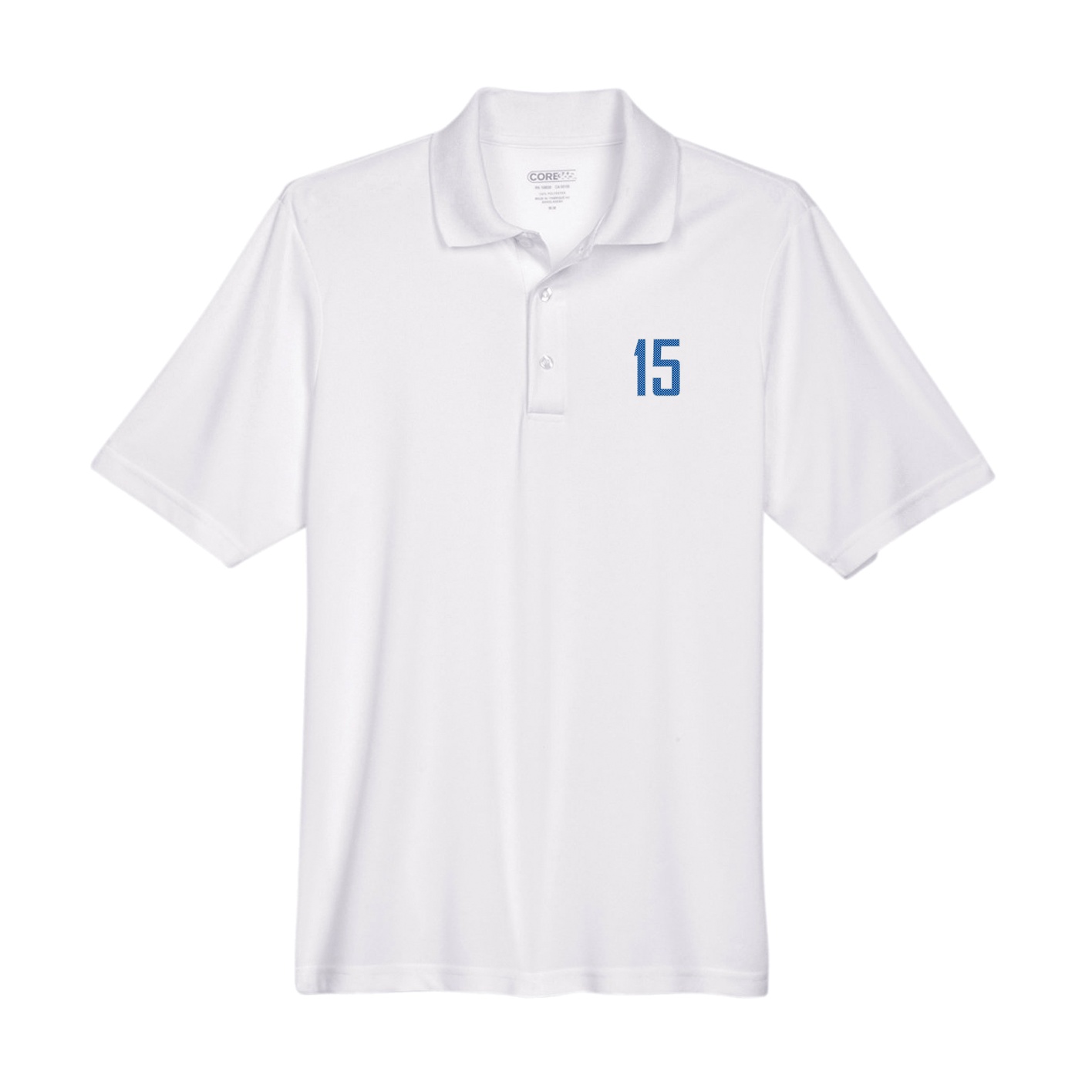 Performance Polo — Front Shirsy in White