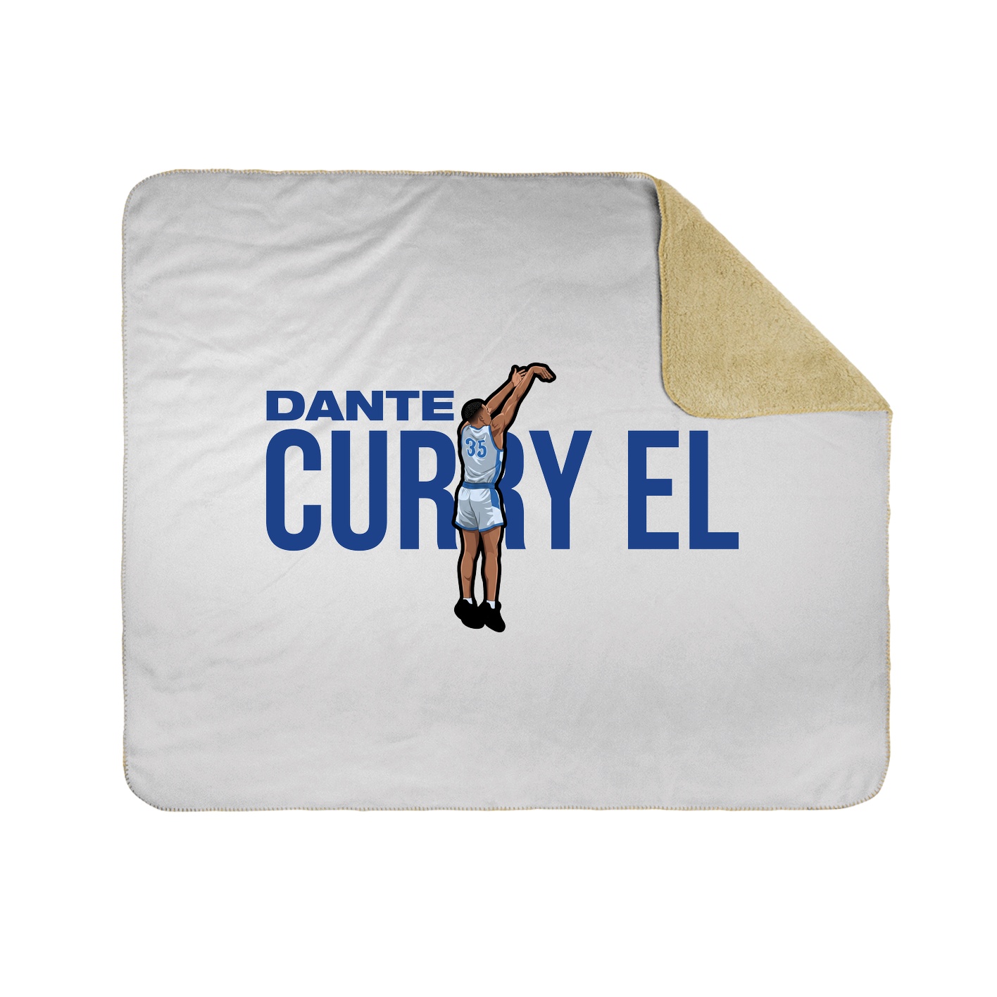 Throw Blanket — Player Name in White