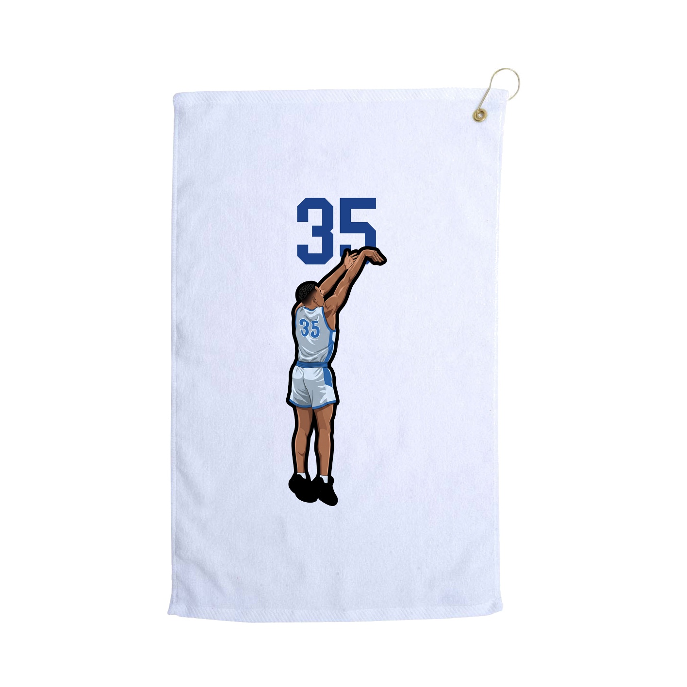 Golf Towel — Number Top in White