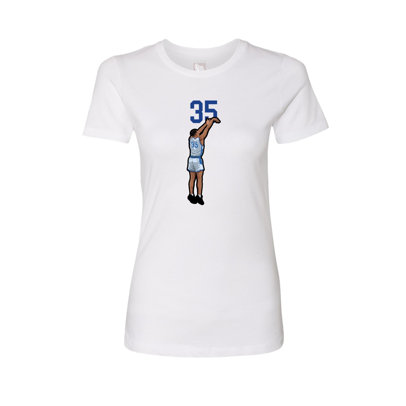 Fitted Women's Tee — Number Top in White