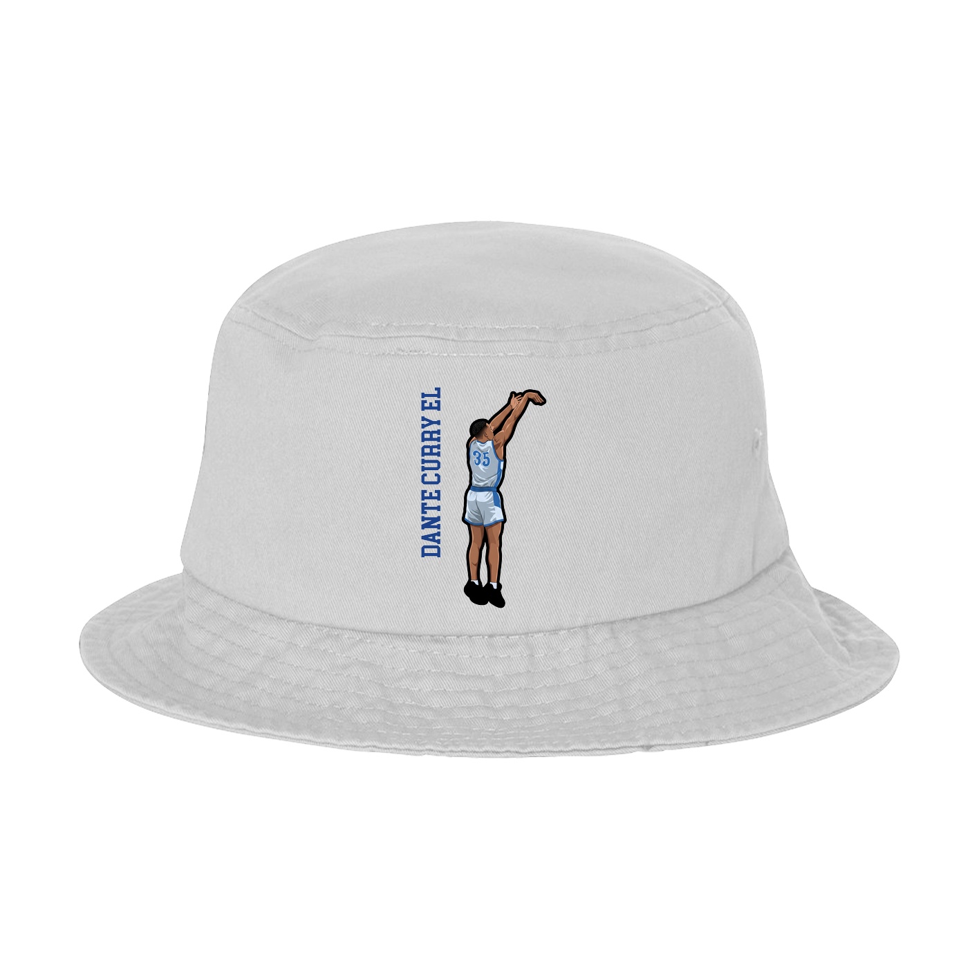 Bucket Cap — Name Vertical in White