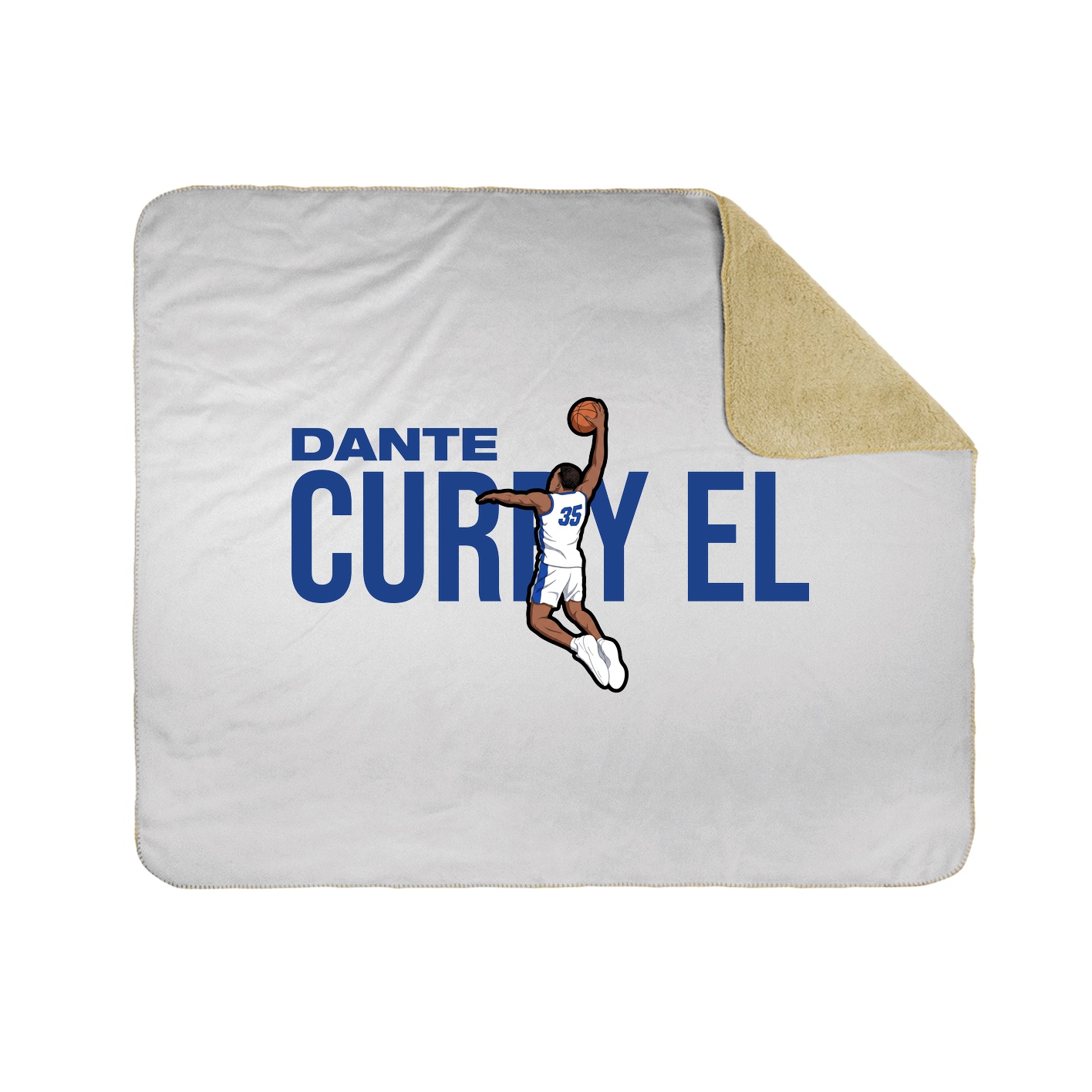 Throw Blanket — Player Name in White