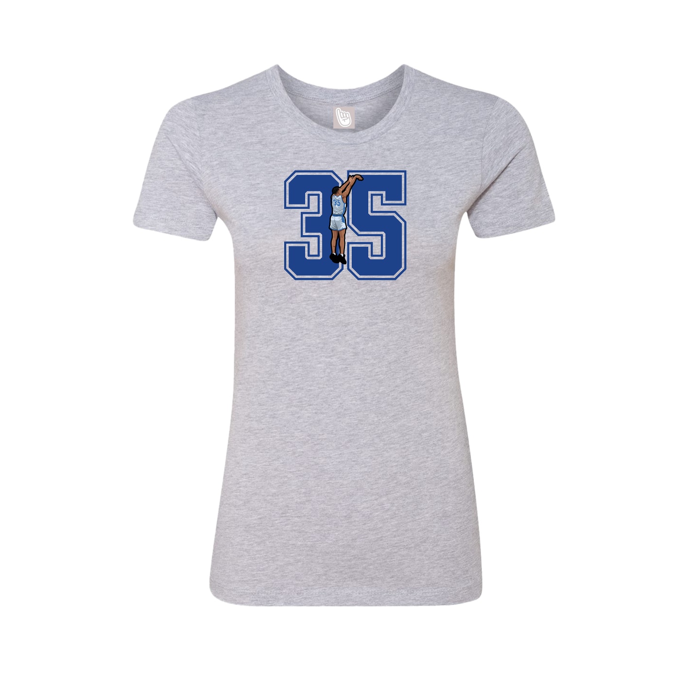 Fitted Women's Tee — Number in Grey
