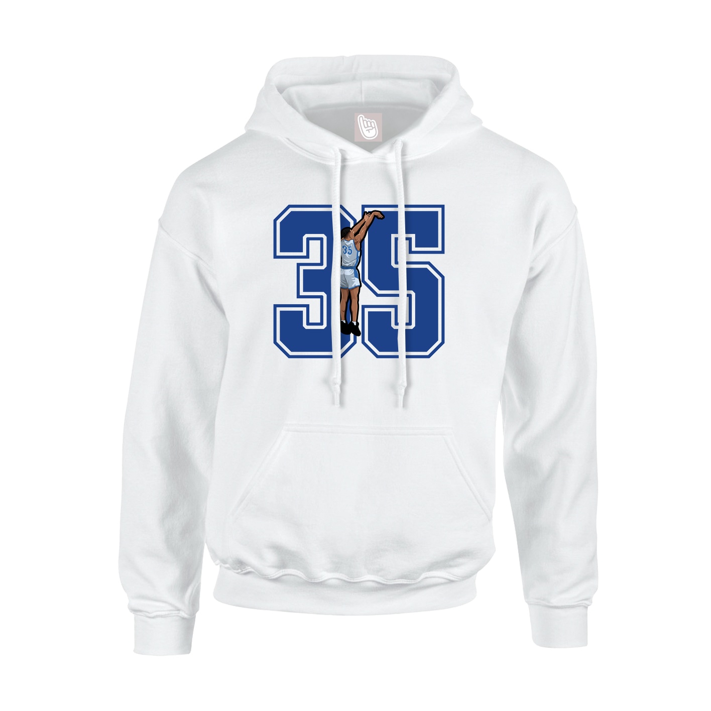 Hoodie — Number in White
