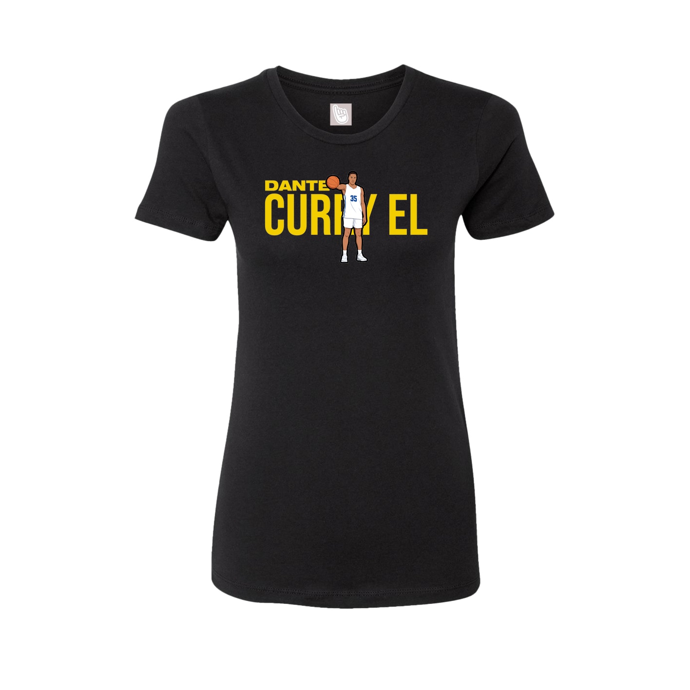 Fitted Women's Tee — Player Name in Black