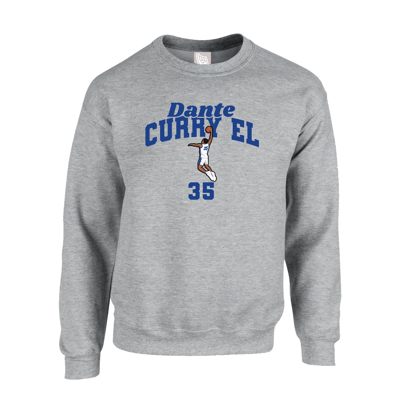 Fleece Crew — Signature Arch in Grey