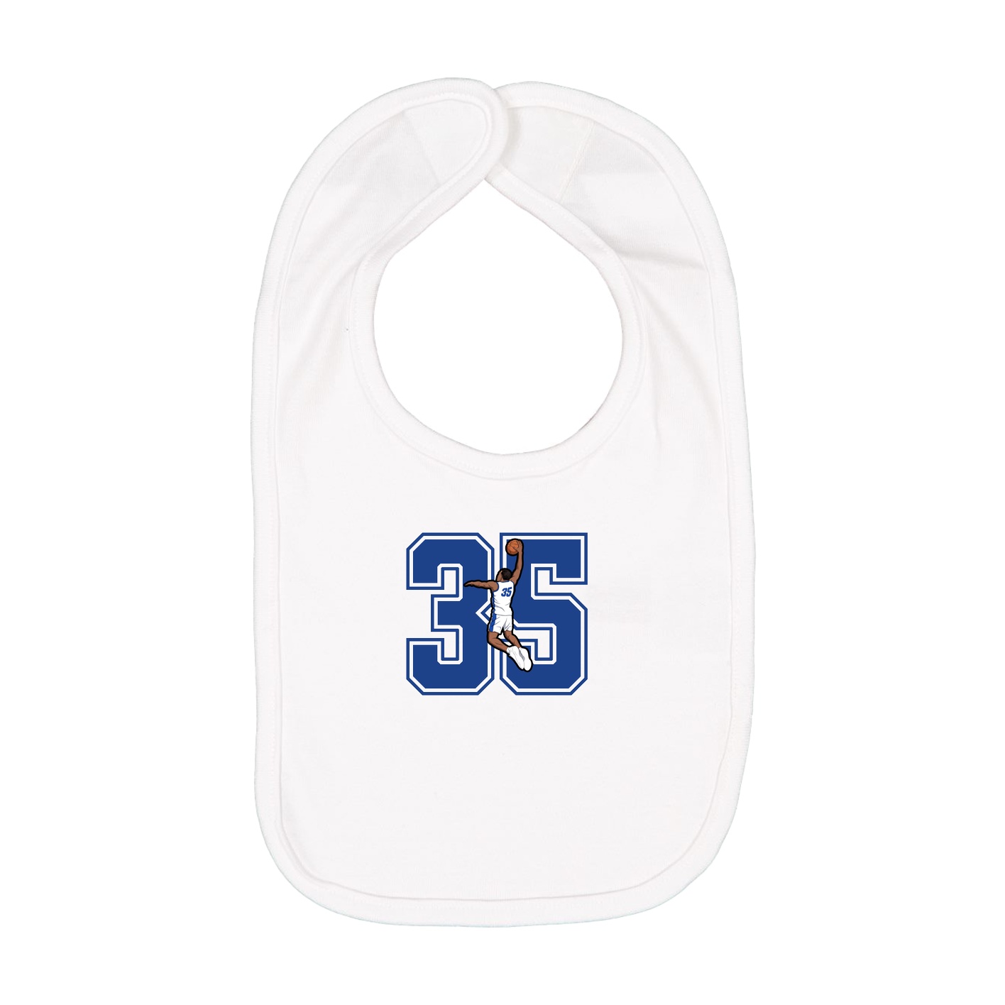 Infant Bib — Number in White