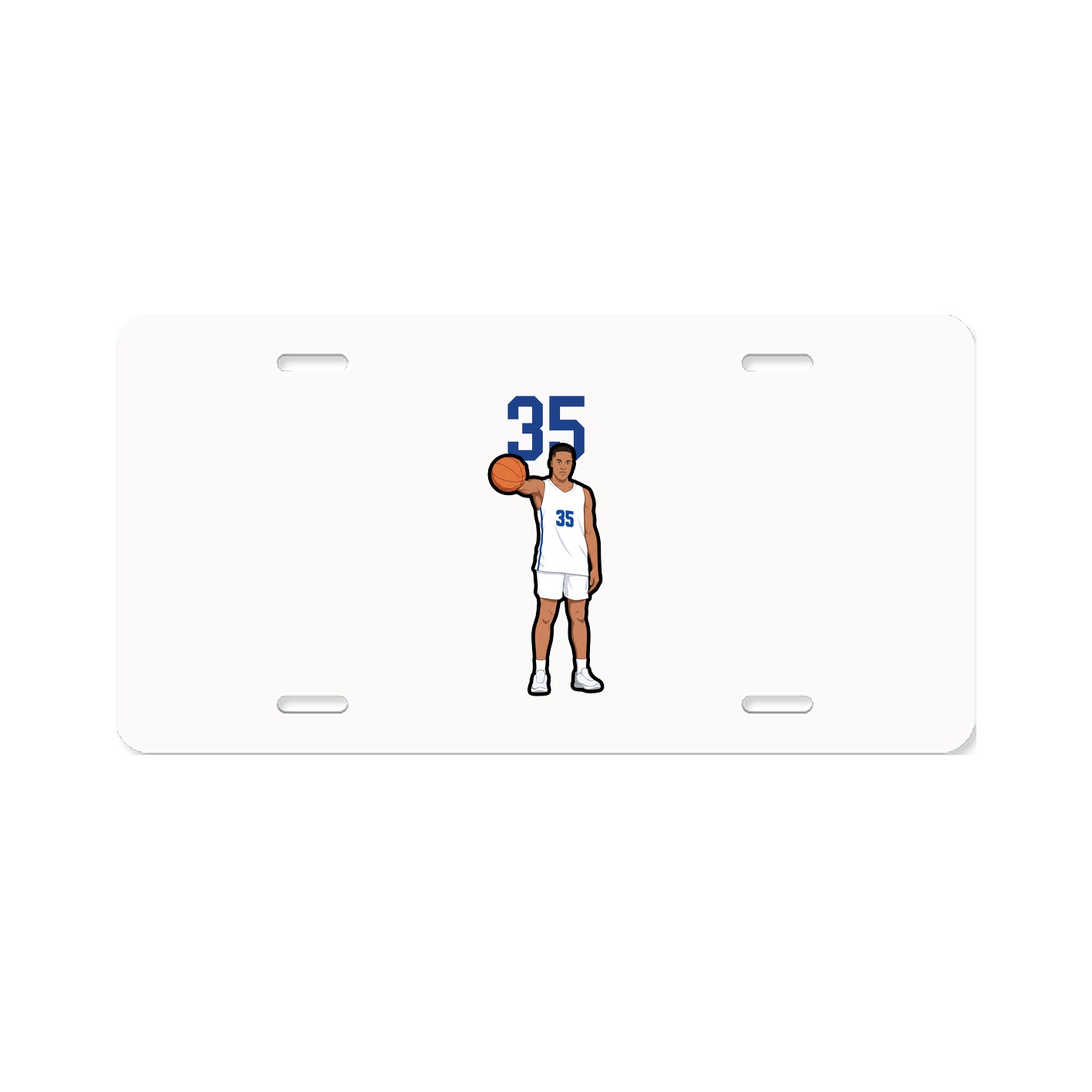 License Plate — Number Top in Classic