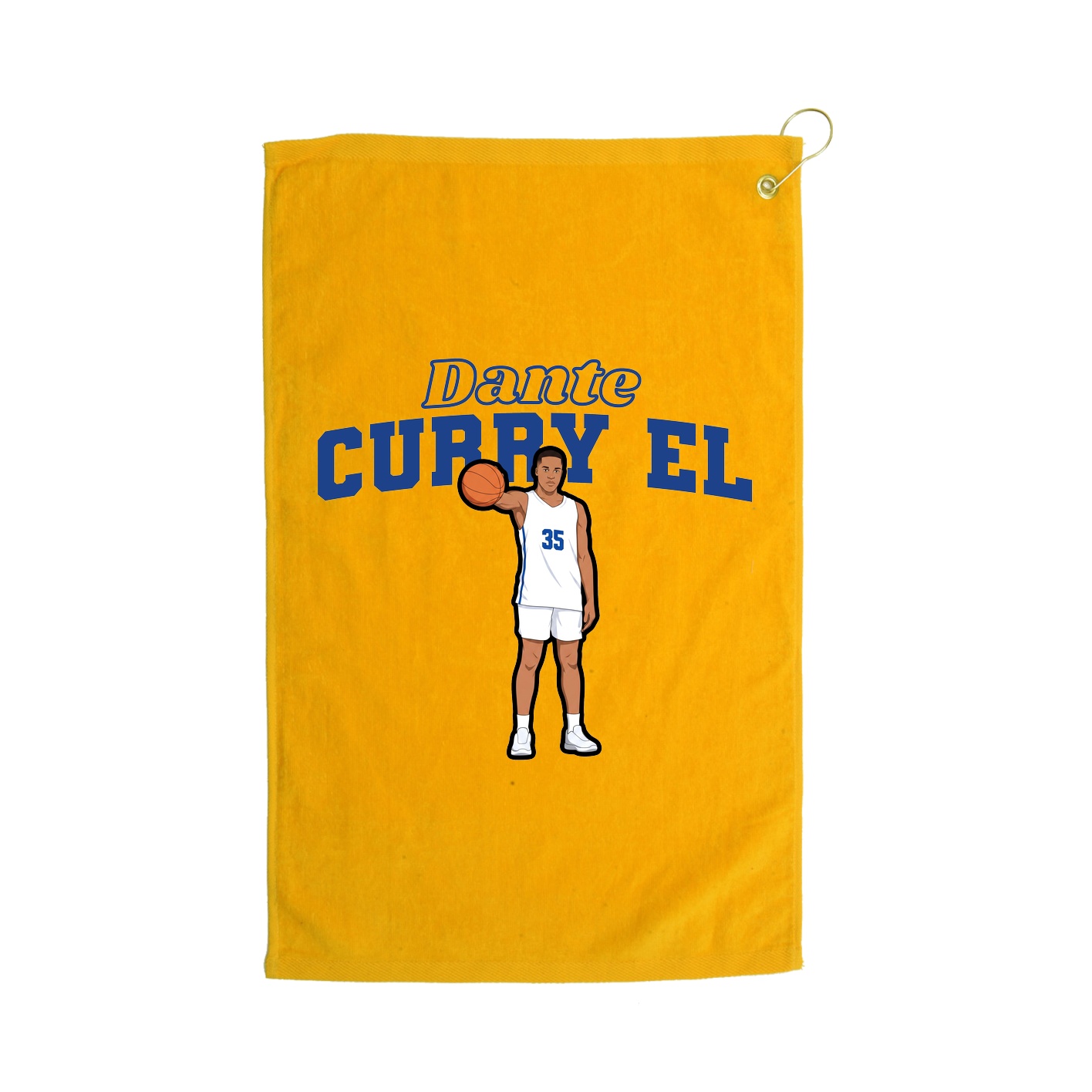 Golf Towel — Name Arch in Gold