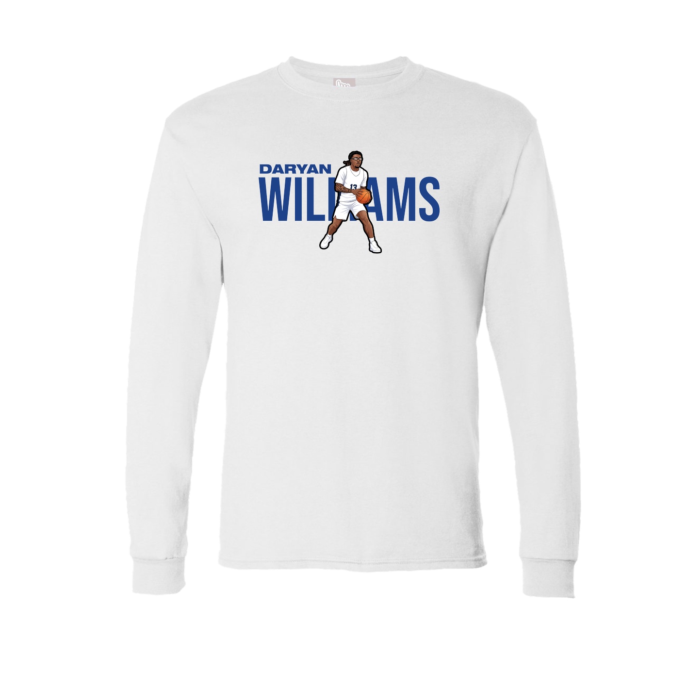 Long Sleeve Tee — Player Name in White