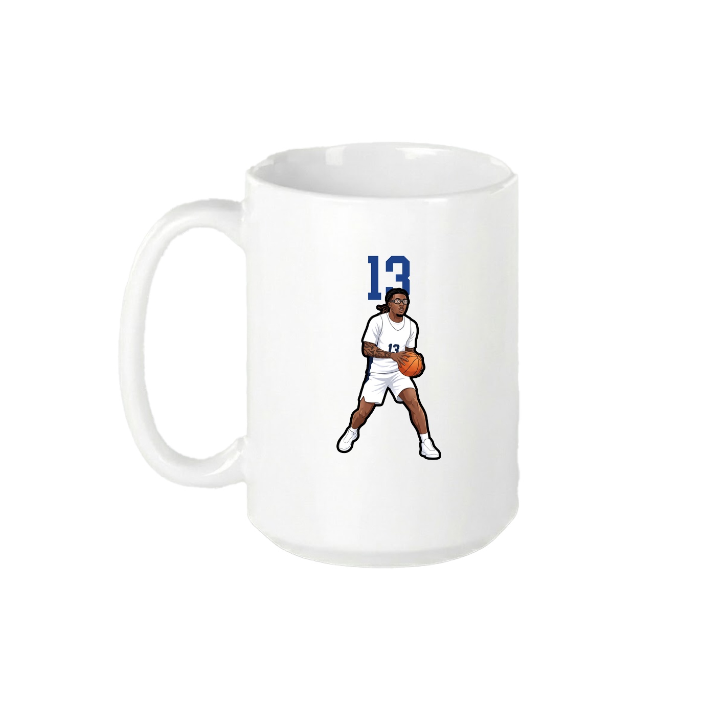 15oz Coffee Mug — Number Top in White