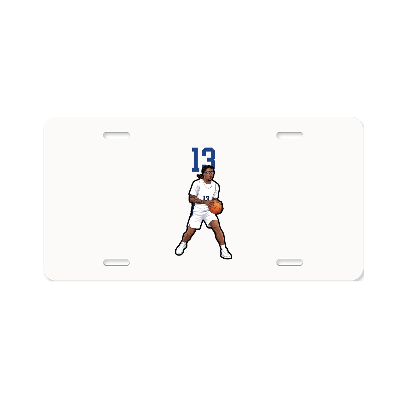 License Plate — Number Top in Classic