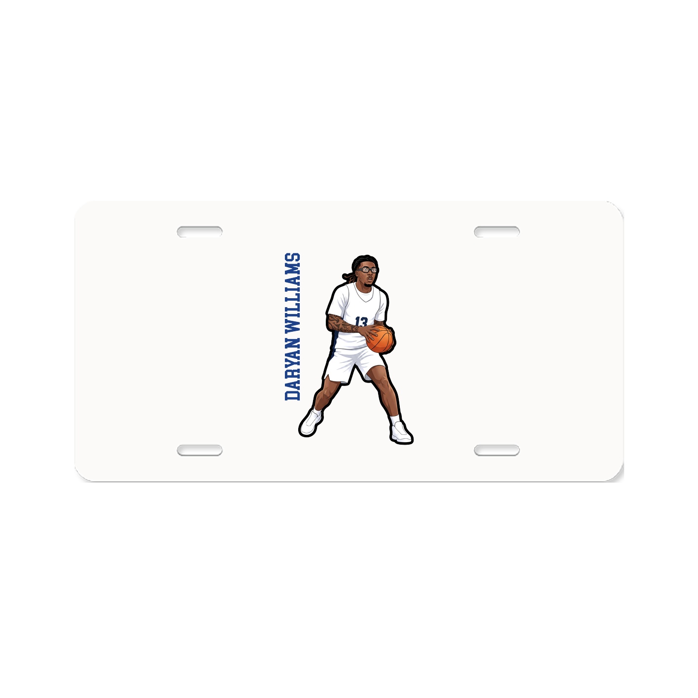 License Plate — Name Vertical in Classic