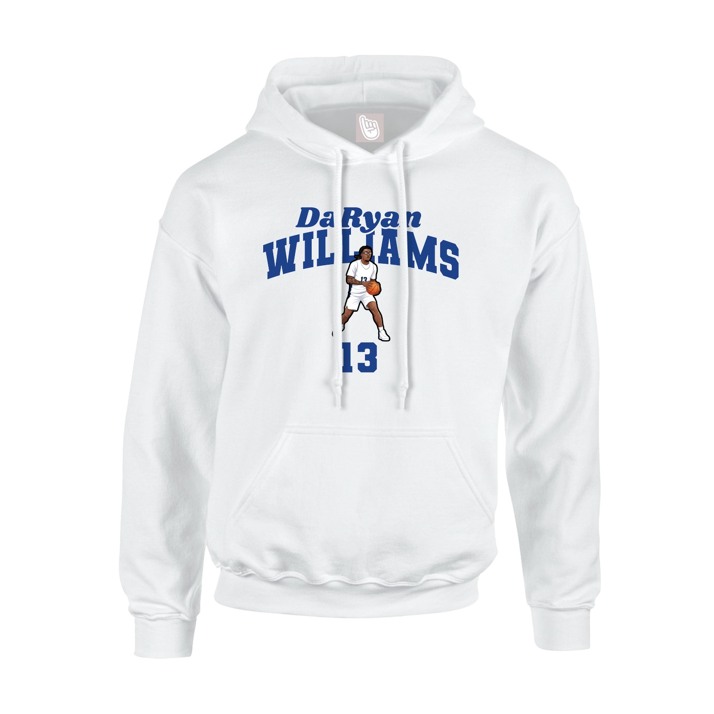 Youth Hoodie — Signature Arch in White