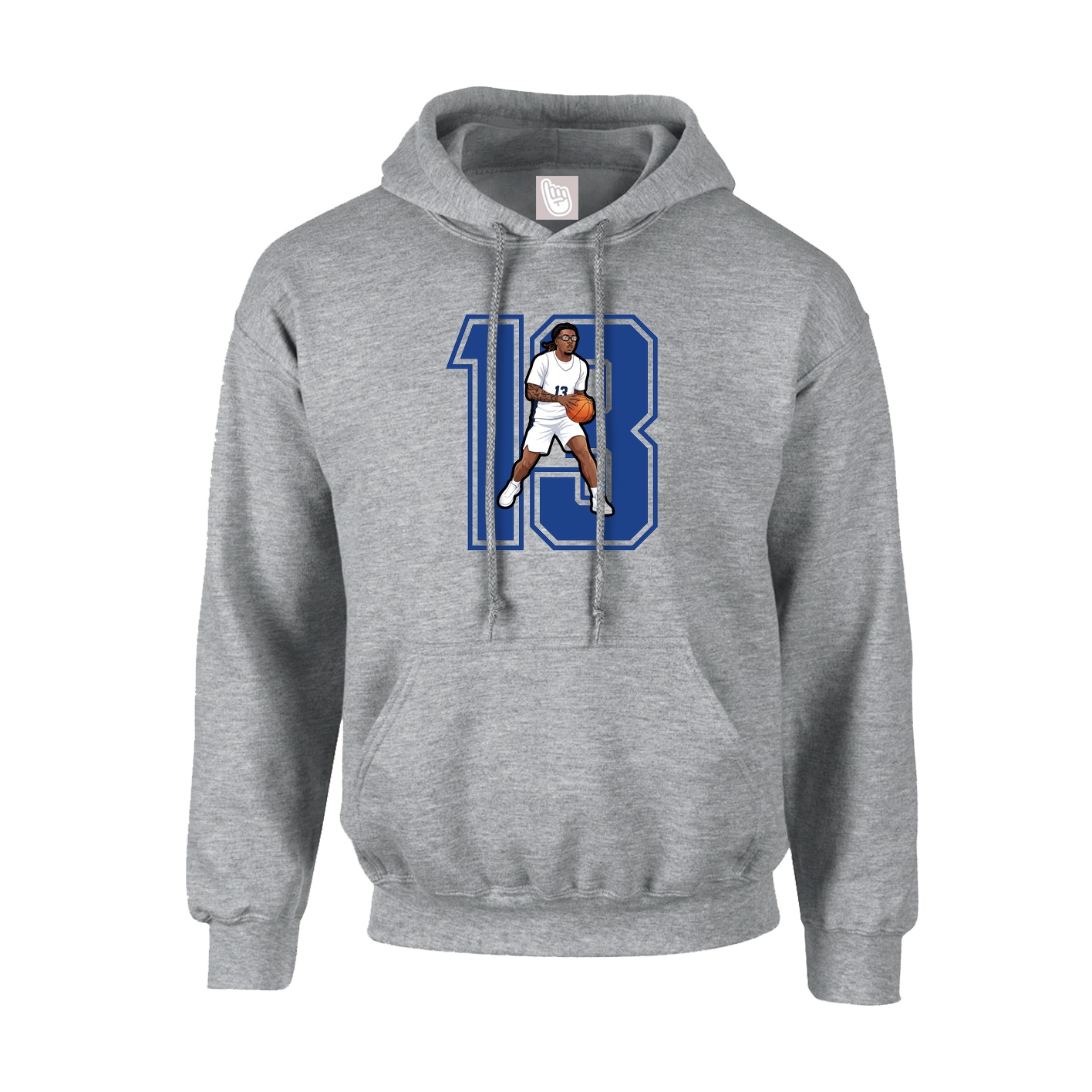 Hoodie — Number in Grey