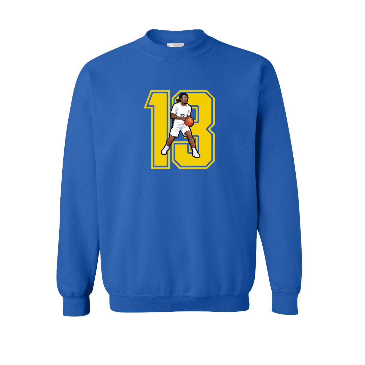 Fleece Crew — Number in Royal
