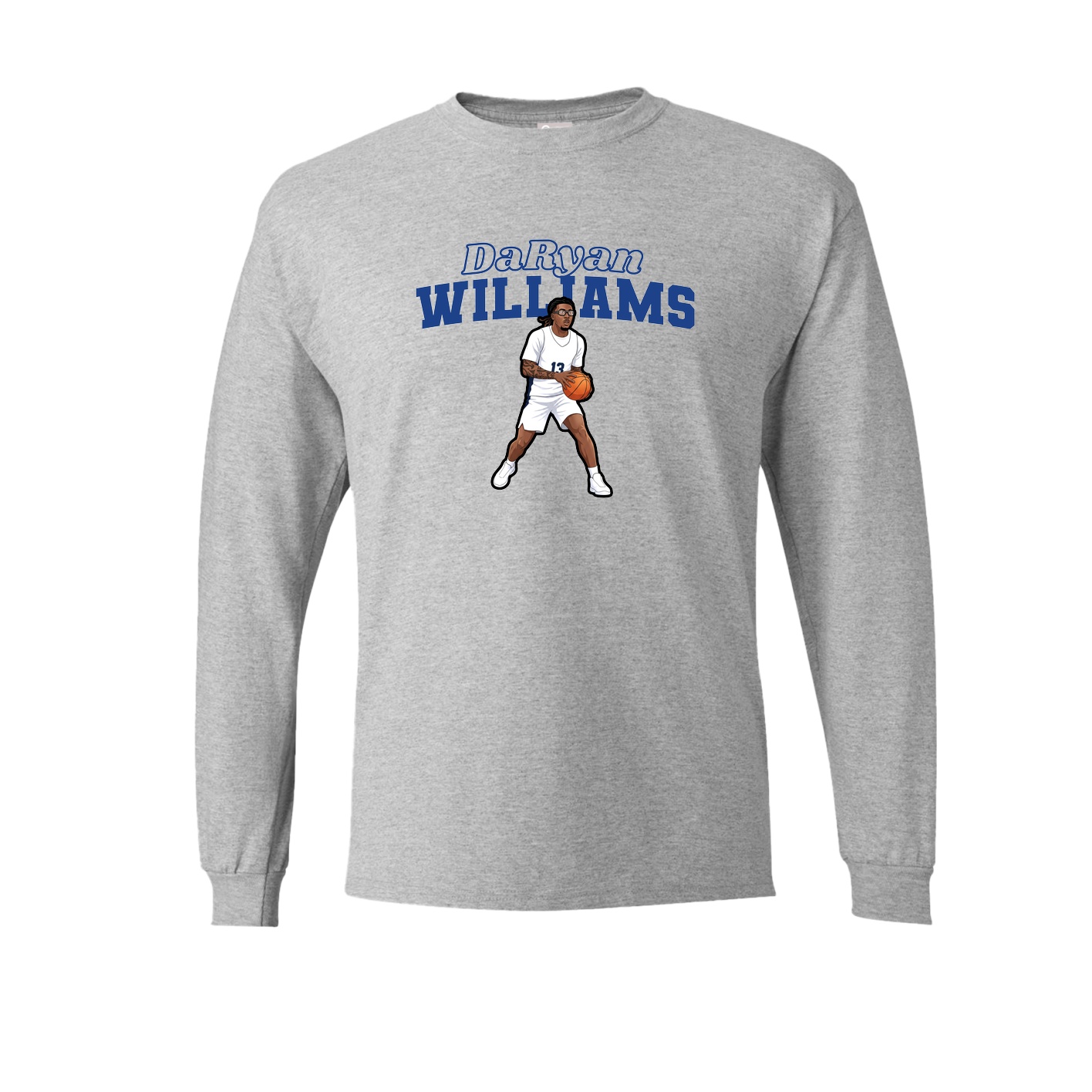 Long Sleeve Tee — Name Arch in Grey