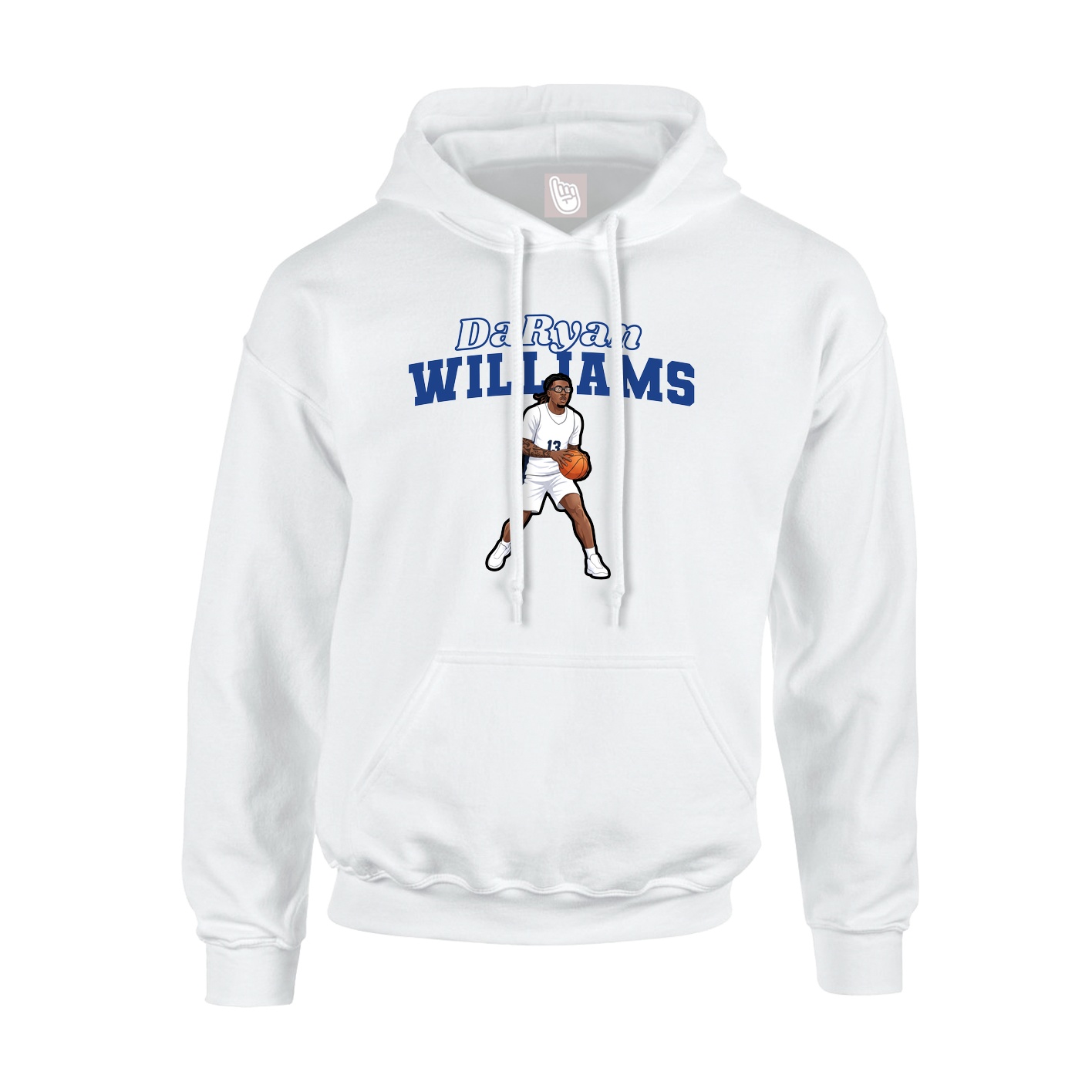 Hoodie — Name Arch in White