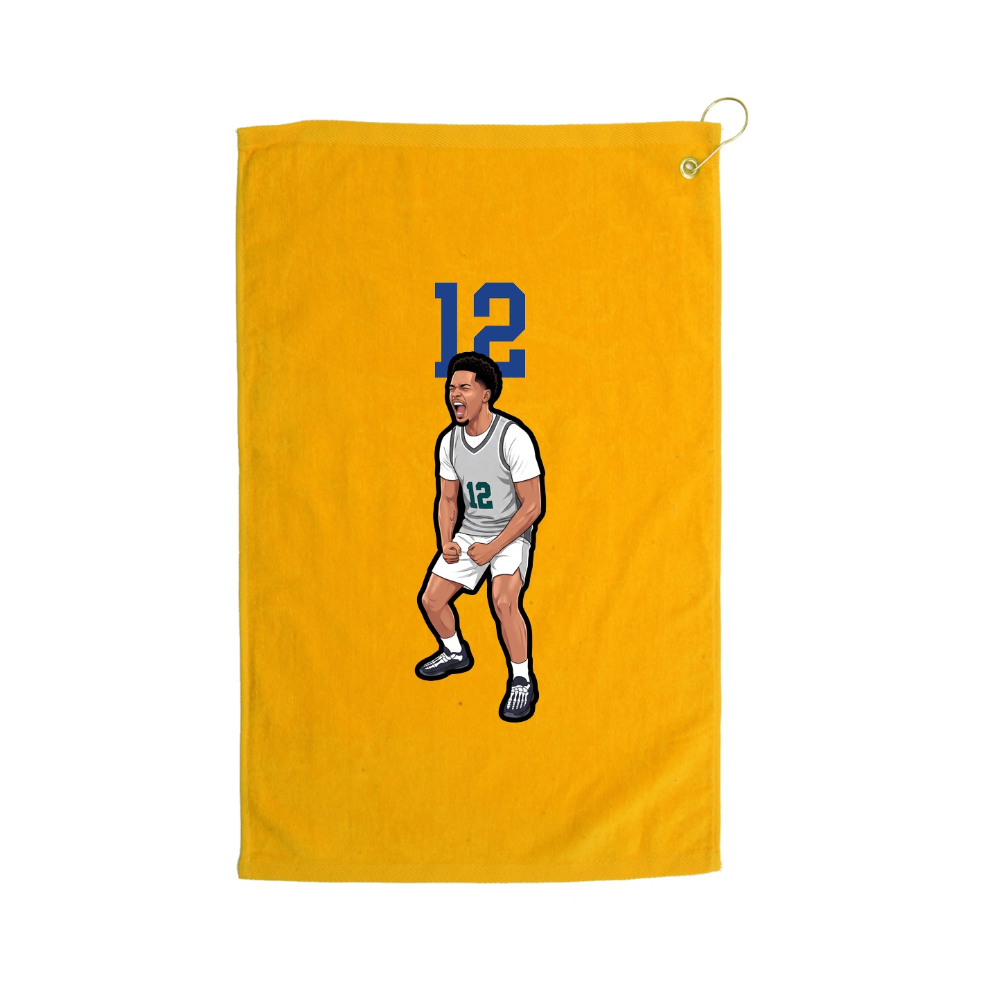 Golf Towel — Number Top in Gold