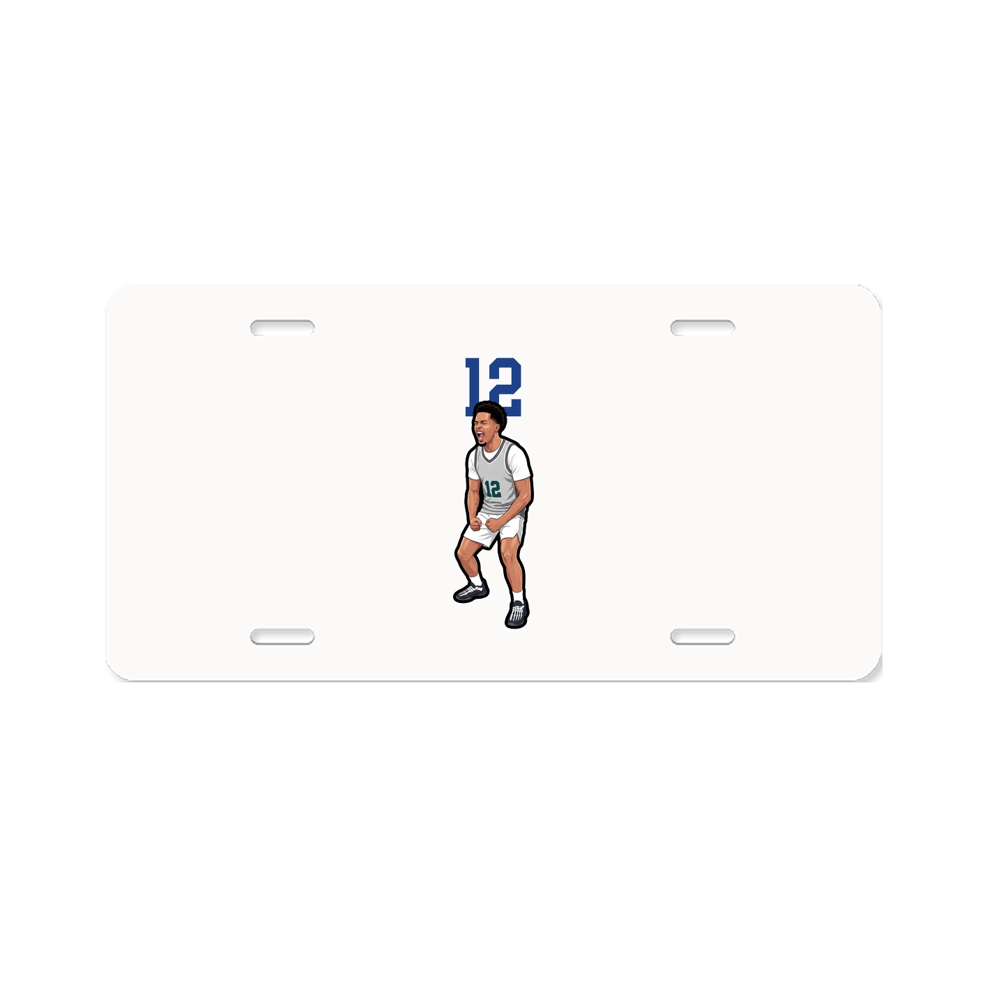 License Plate — Number Top in Classic
