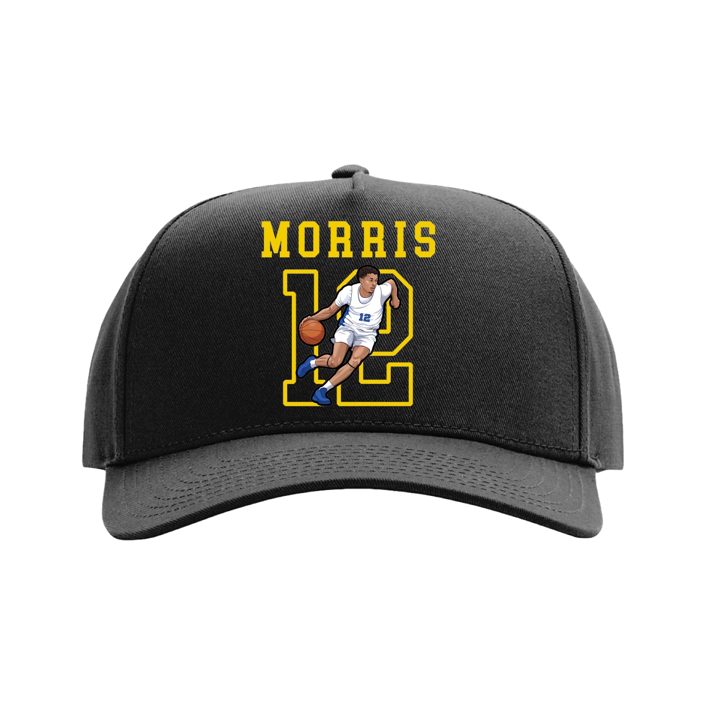 Full Fabric Five-Panel Champ Cap — Shirsey in Black