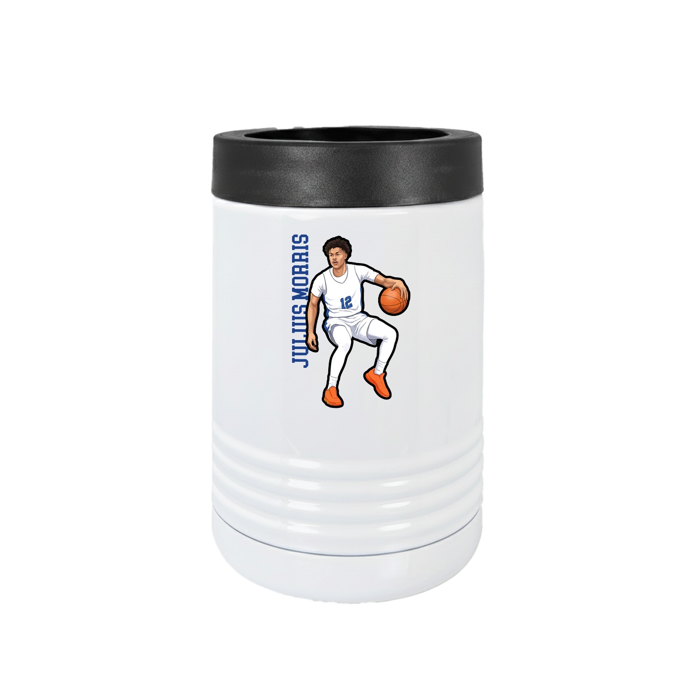 Beverage Holder — Name Vertical in White