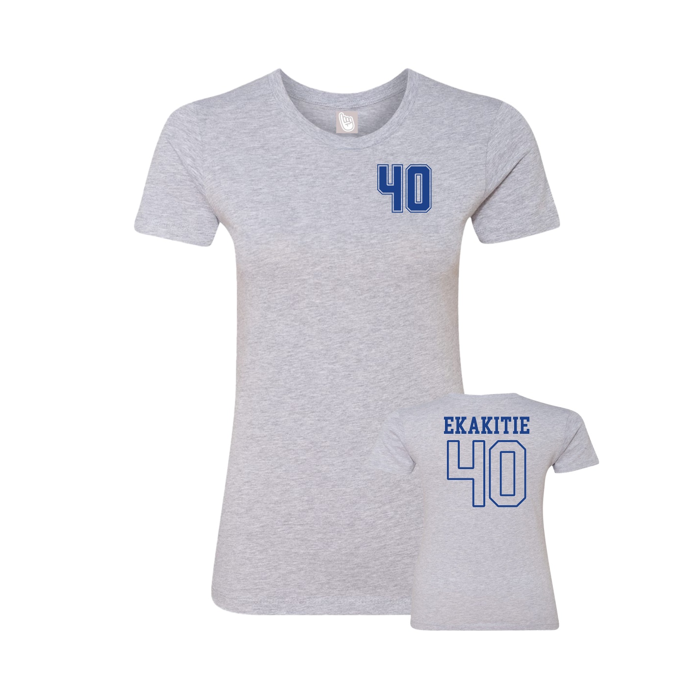 Womens Tee — Chest Back in Grey