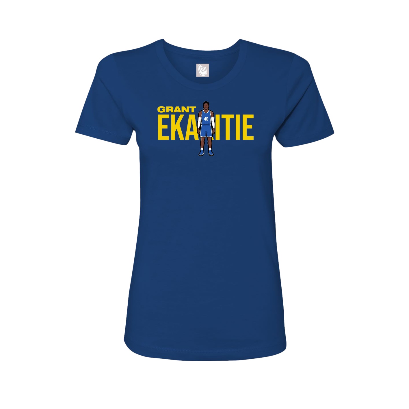 Fitted Women's Tee — Player Name in Royal