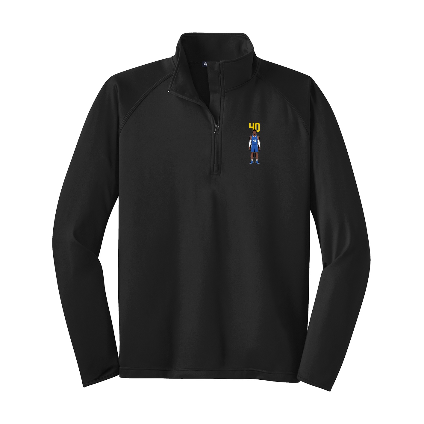 Q-Zip Pullover — Number Top in Black