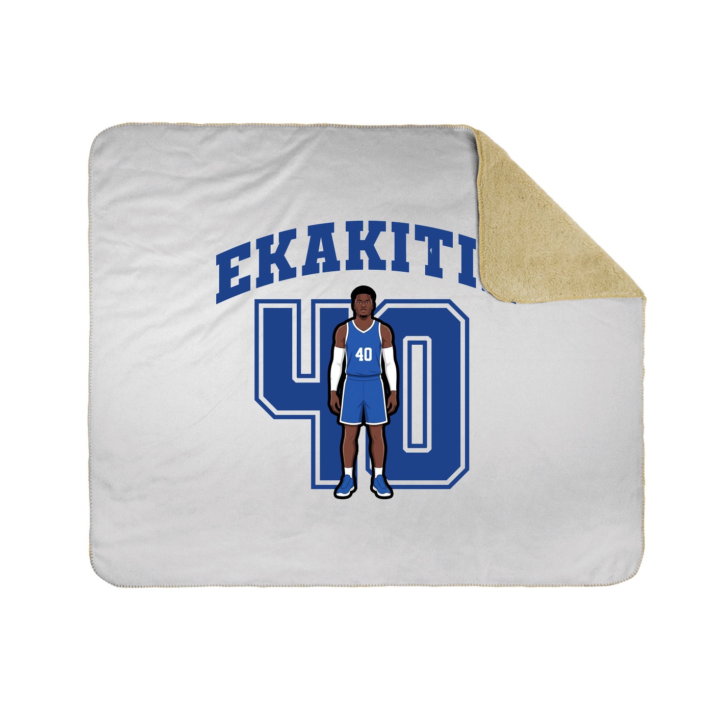 Throw Blanket — Number in White