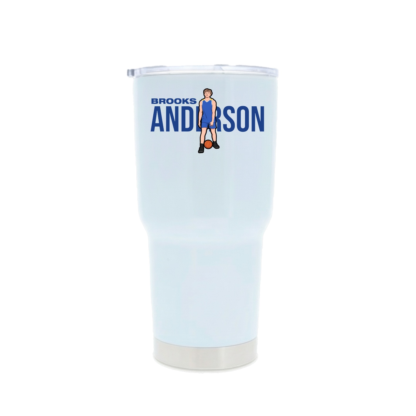 30oz Stainless Steel Tumbler — Player Name in White