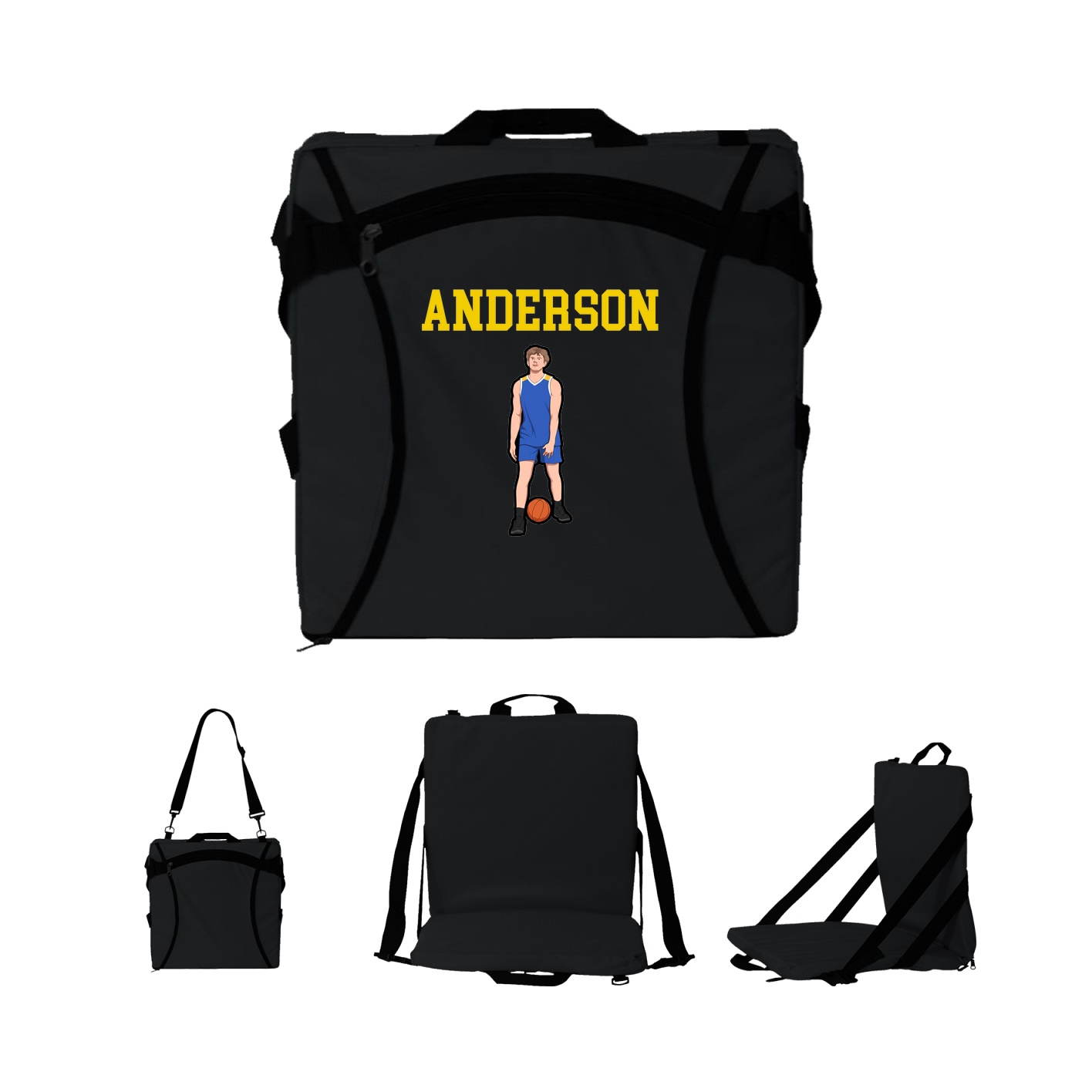 Folding Stadium Seat — Shirsey in Black