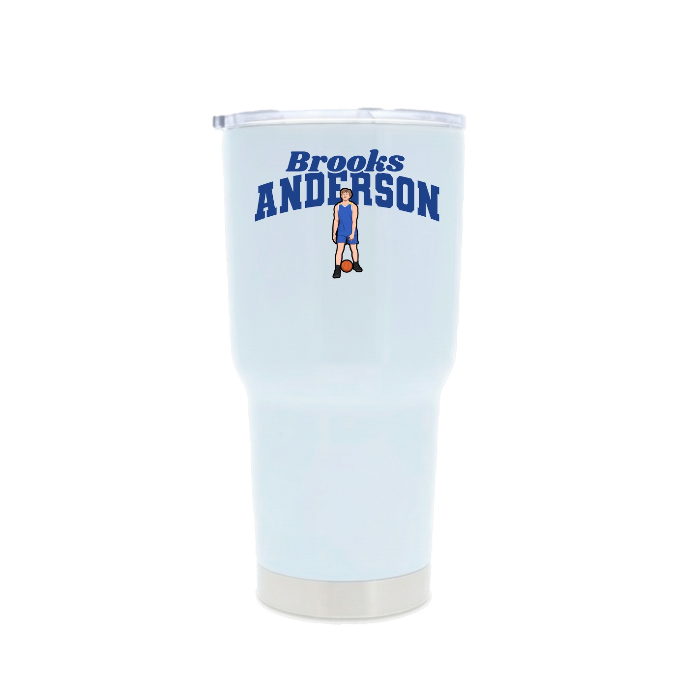 30oz Stainless Steel Tumbler — Signature Arch in White