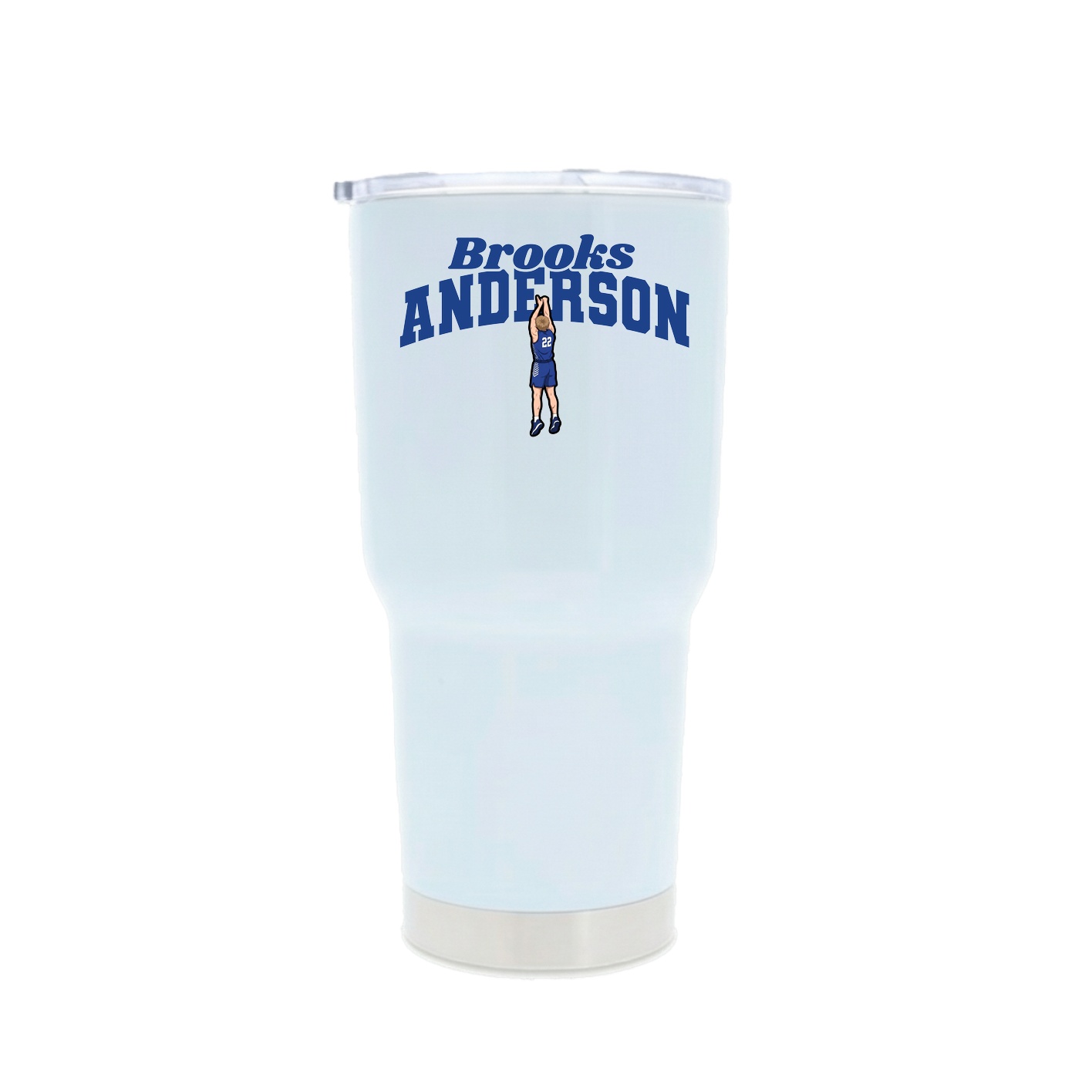 30oz Stainless Steel Tumbler — Signature Arch in White